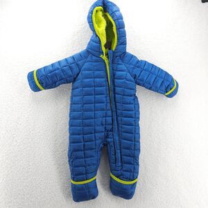 Snozu Ultralight Quilted One Piece Snowsuit Baby 3/6 Months Blue Fleece Lined